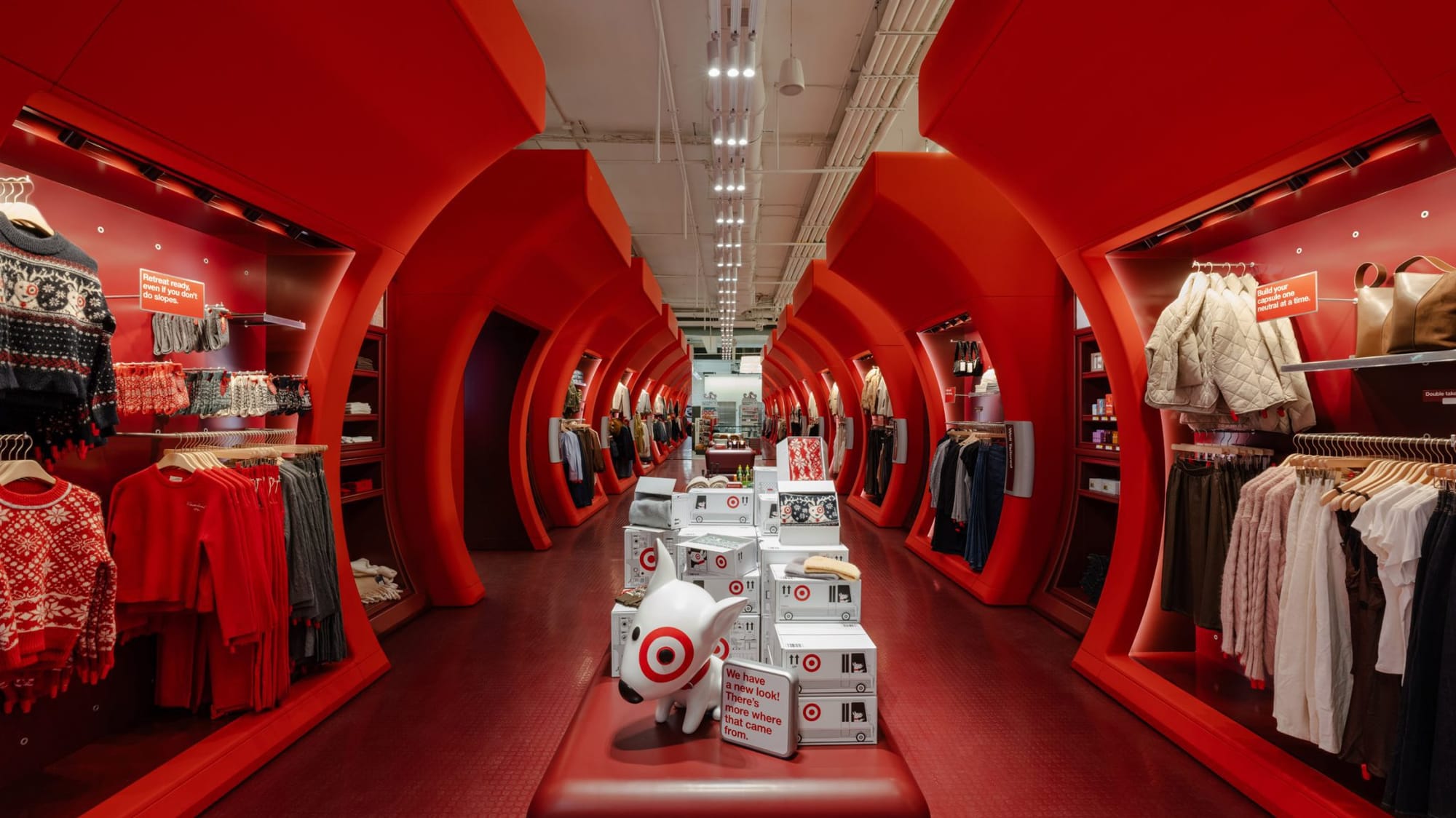 Target SoHo 概念店內部陳列，展示跨品類混搭與情境策展的零售空間設計。